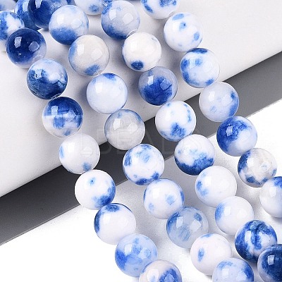 Natural Dyed Persian Jade Beads Strands G-Q609-10mm-01-1