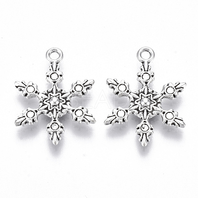 Tibetan Style Alloy Pendants TIBE-N010-29AS-RS-1