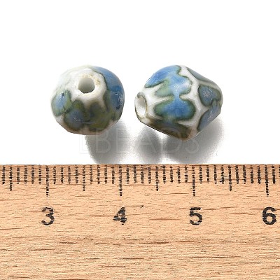 Vintage Style Glazed Ceramic Porcelain Beads PORC-H013-01-23-1