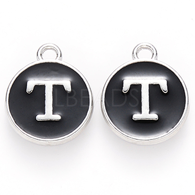 Platinum Plated Alloy Charms X-ENAM-S118-02T-P-1