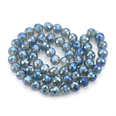 Electroplate Glass Beads Strands EGLA-T010-01F-1
