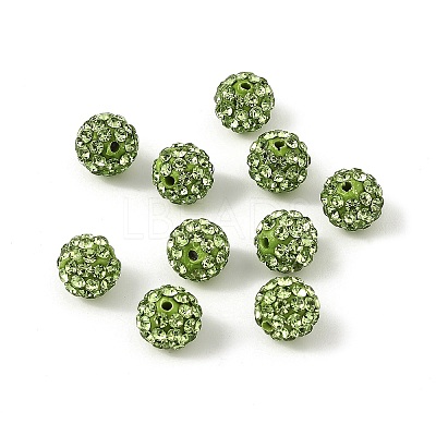 Pave Disco Ball Beads X-RB-H258-8MM-214-1