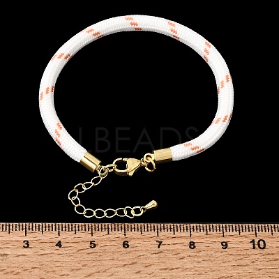 Braided Round Polyester Cord Bracelet Makings FB-CBAEDA0-01G-26-1