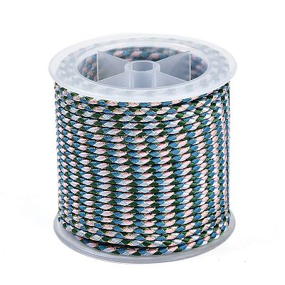 11M Polyester Braided Cord with Cotton Core & Metallic Thread OCOR-Z006-01-25-1