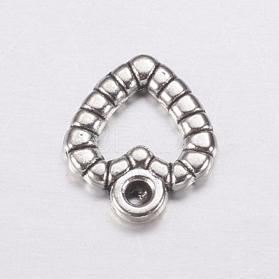 Antique Silver Plated Tibetan Style Zinc Alloy Heart Pendants X-AC0324-1