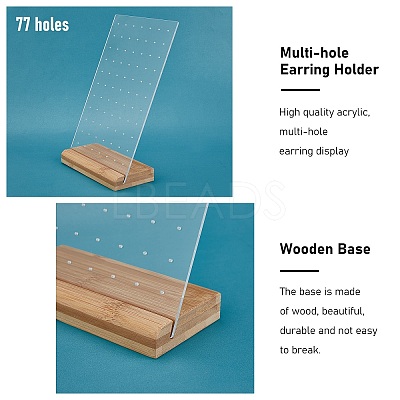 Acrylic Earring Displays EDIS-WH0009-06B-1