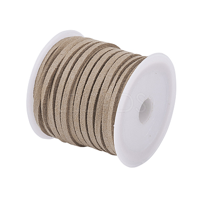 Dark Khaki Color Faux Suede Cord X-LW-R003-23-1