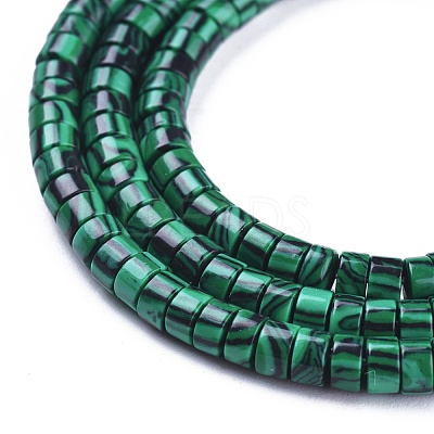 Synthetic Malachite Beads Strands G-F631-A39-1