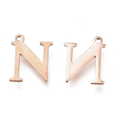PVD Vacuum Plating  304 Stainless Steel Charms STAS-H112-N-RG-1