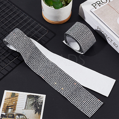 2Pcs Resin Rhinestone Glue Non-slip Car Door Stickers AJEW-GF0013-31B-1