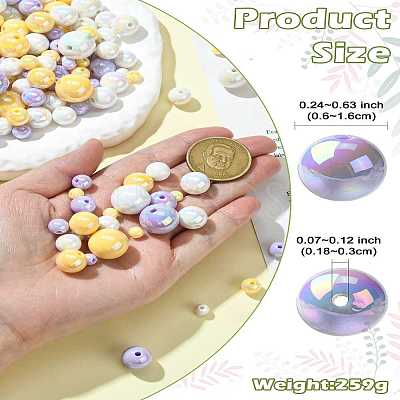 250G UV Plating Rainbow Iridescent Opaque Acrylic Beads PACR-CJ0001-39-1