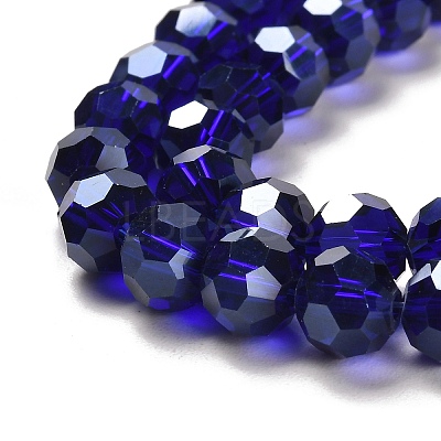 Electroplate Glass Bead Strands X-EGLA-R015-8mm-3-1