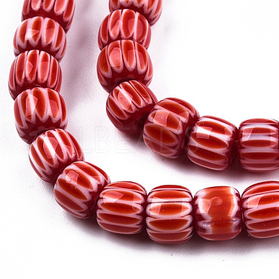 Handmade Lampwork Beads Strands LAMP-N023-003-08-1