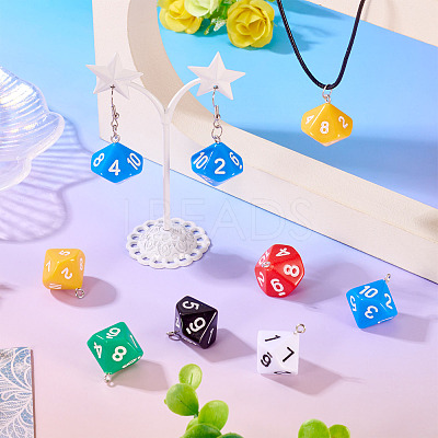 24Pcs 6 Colors Acrylic Pendants OACR-TA0003-74-1