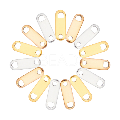 30Pairs 3 Colors Stainless Steel Chain Tabs STAS-AR0001-34-1