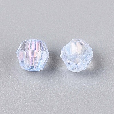 Transparent Spray Painted Glass Beads EGLA-N018-4mm-05-1
