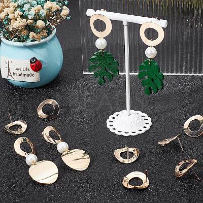 20Pcs Brass Donut Stud Earring Findings KK-BBC0004-87-1