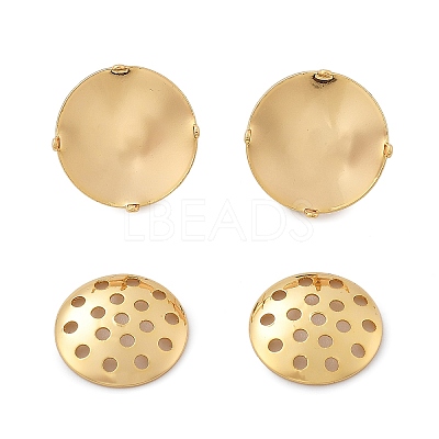 Brass Studs Earring Findings X-KK-K382-16A-G-1