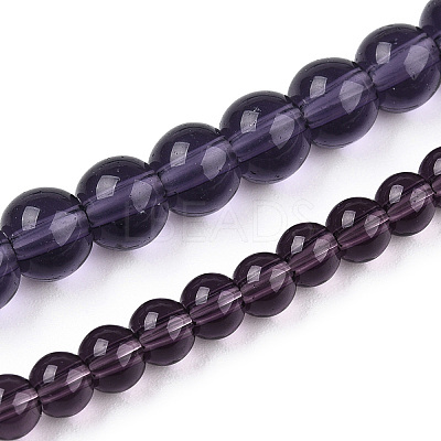 Transparent Glass Beads Strands GLAA-T032-T4mm-03-1