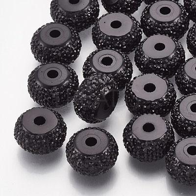 Resin Rhinestone Beads RESI-T020-01B-01-1
