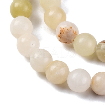 Natural Green Banded Calcite(Afghan Jade) Beads Strands G-B130-8mm-01-1