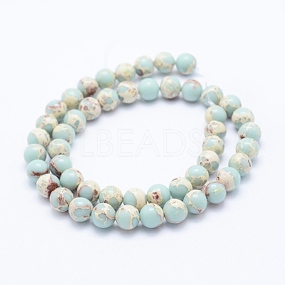 Synthetic Imperial Jasper Beads Strands G-F531-10mm-H03-1