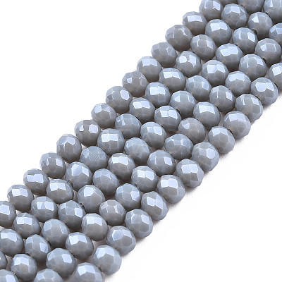 Electroplate Glass Beads Strands EGLA-A034-P4mm-A16-1