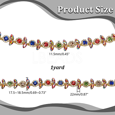 1Yard Iron Glass Rhinestone Chains FIND-AR0006-66-1