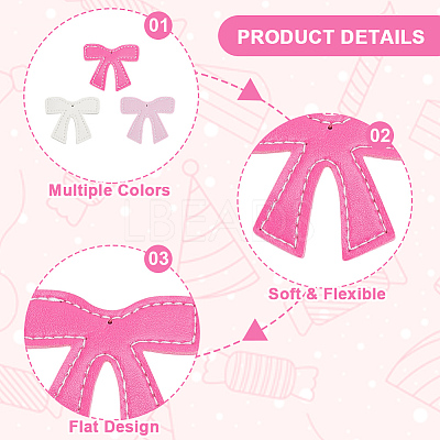 18Pcs 3 Colors PU Leather Pendants DIY-CL0001-30-1