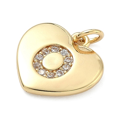 Brass Micro Pave Clear Cubic Zirconia Pendants KK-D229-01G-15-1