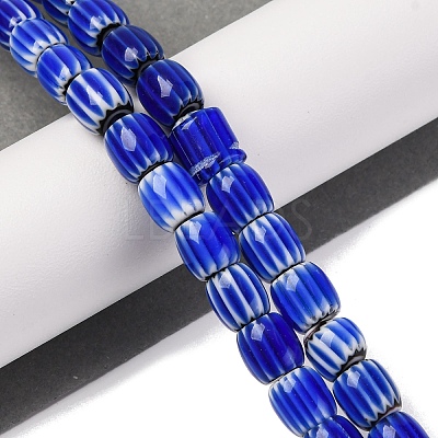 Handmade Lampwork Chevron Beads Strands LAMP-K041-01B-27-1
