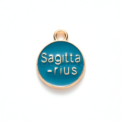 Alloy Enamel Pendants ENAM-S124-01B-05F-1