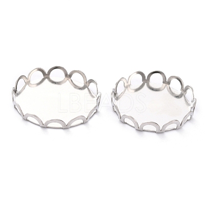 Non-Tarnish 304 Stainless Steel Cabochon Settings STAS-Y001-09E-P-1
