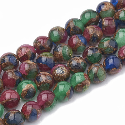 Natural Chalcedony Beads Strands G-S333-6mm-014B-1