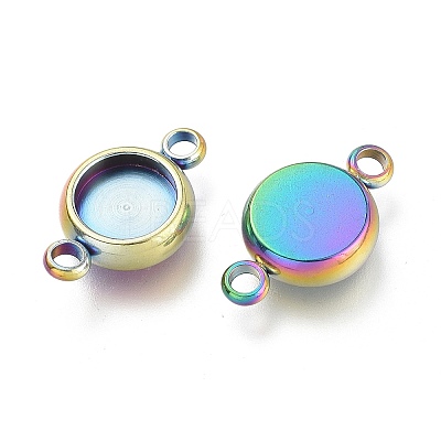 Ion Plating(IP) 304 Stainless Steel Cabochon Connector Settings STAS-I161-03B-M-1