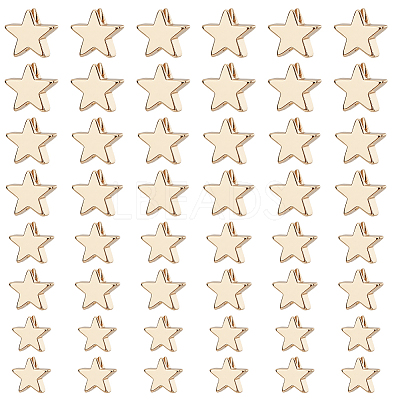 80Pcs 4 Style Brass Beads KK-PH0010-34-1