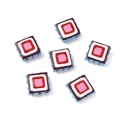 Baking Paint Glass Enamel Beads LAMP-S079-14F-1