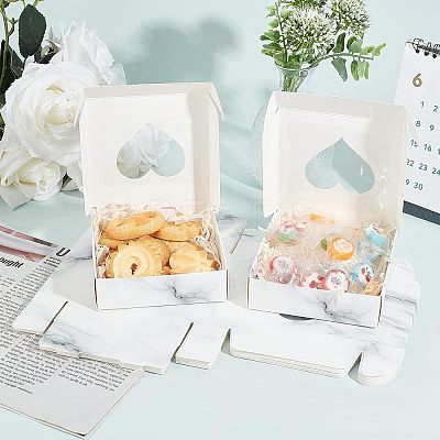 Marble Pattern Paper Cardboard Jewelry Boxes CON-FH0001-27-1