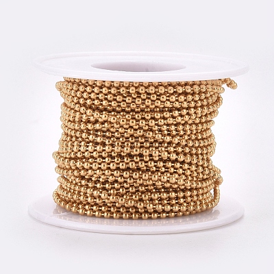 PVD Vacuum Plating 304 Stainless Steel Ball Chains CHS-F009-01B-G-1