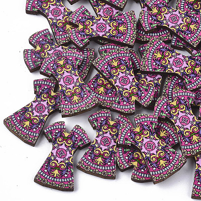 Printed Basswood Cabochons WOOD-S045-082A-1