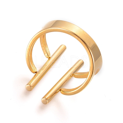 Unisex 304 Stainless Steel Finger Rings RJEW-L091-19-G-17mm-1
