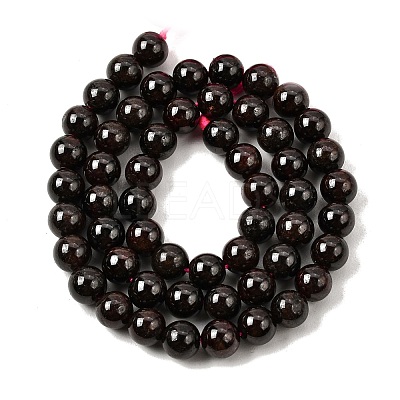 Natural Garnet Gemstone Beads Strands X-G-R263-7mm-1