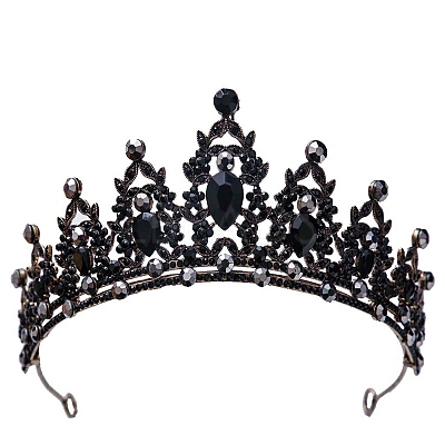 Alloy Rhinestone Crown Hair Bands PW-WG903DF-24-1
