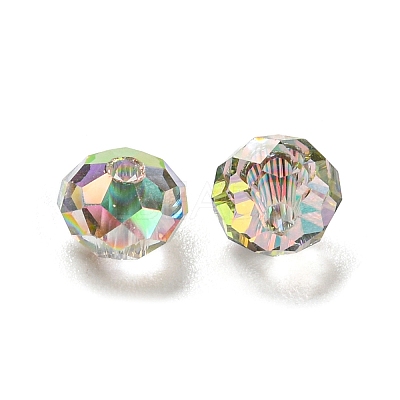 Transparent Electroplate Glass Beads GLAA-L046-02C-1
