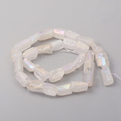 Electroplated Natural Quartz Crystal Beads Strands G-D0009-01B-08-1