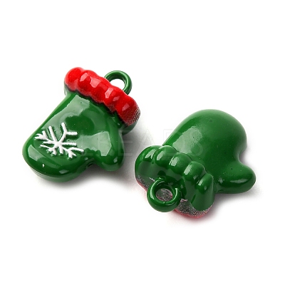 Christmas Themes Baking Paint Alloy Pendants LS-FIND-G097-02F-1
