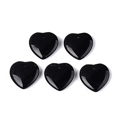 Natural Black Onyx Pendants G-Q601-29A-1