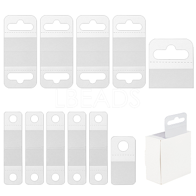 200 Pcs 2 Styles Transparent Self Adhesive Hang Tabs AJEW-NB0002-24-1