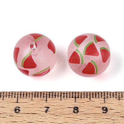 Transparent Frosted Acrylic Beads FACR-T008-03-M-1
