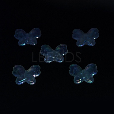 UV Plating Luminous Transparent Acrylic Beads OACR-P010-11B-1